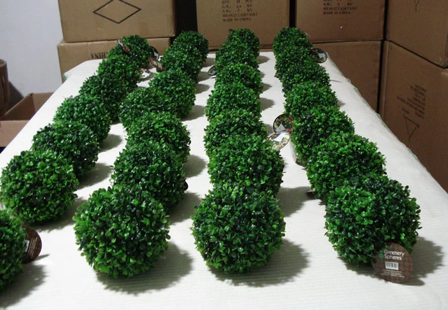 

8'' pack of 10 Artificial Buxus Ball Boxwood Topiary ball Bush Evergreen Houseplant Interior Outdoor