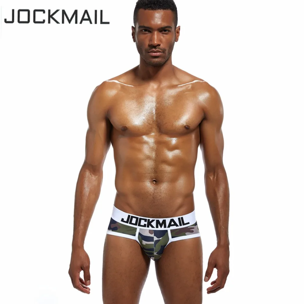 Трусы брифы JOCKMAIL мужские камуфляжные пикантное нижнее белье с низкой талией