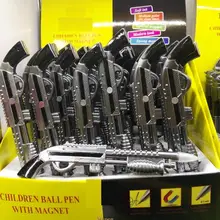 [ ] Новинка! Рекламные магнетизм! Пистолета Фигурные ручки с магнетизмом! 30 шт./лот черного цвета