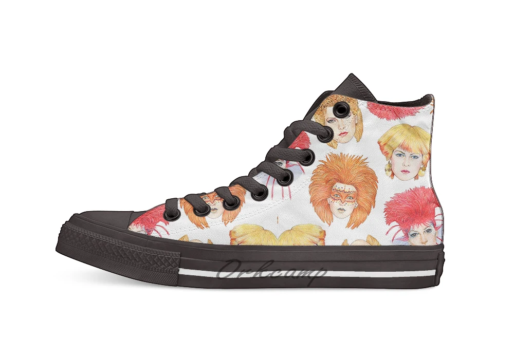 

Four Faces of Toyah Design breathable Casual High Top lace-up Canvas shoes sneakers