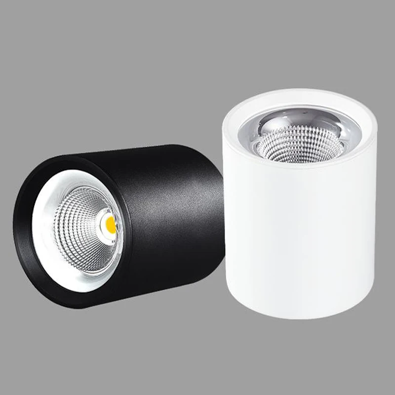 

Free Shipping LED Downlight 50W 40W 30W 20W 10W COB Surface Mounted LED Downlight CREE Chip AC220V Integral Aluminum Housing