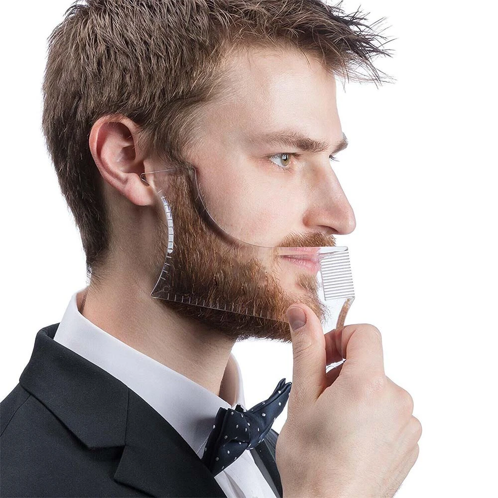 Beard Shaping Styling Tool With Inbuilt Comb For Perfect Line Up Edging Men S Facial Hair Style Modeling Stencil Beard Comb Shaving Brush Aliexpress