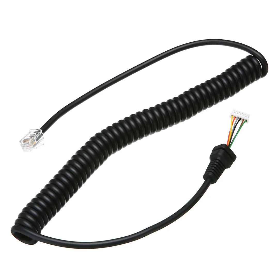 65cm Black Microphone Cable Cord Suitable For Yaesu MH-36B6J FT-100 FT-100D FT-90R FT-2600M FT-3000M Mayitr