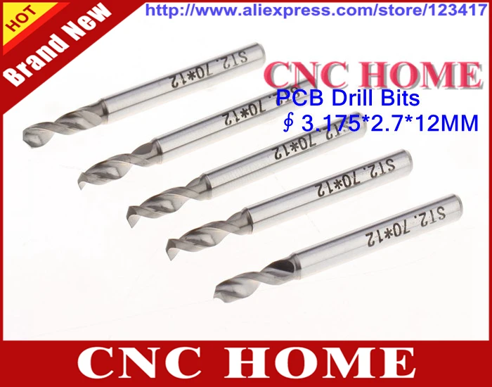 

10pcs 3.175*2.7mm PCB CNC Drill Bits, CNC Engraving Tools, Mini Drill PCB, Tungsten Carbide Drill Kit Needle on Circuit Board