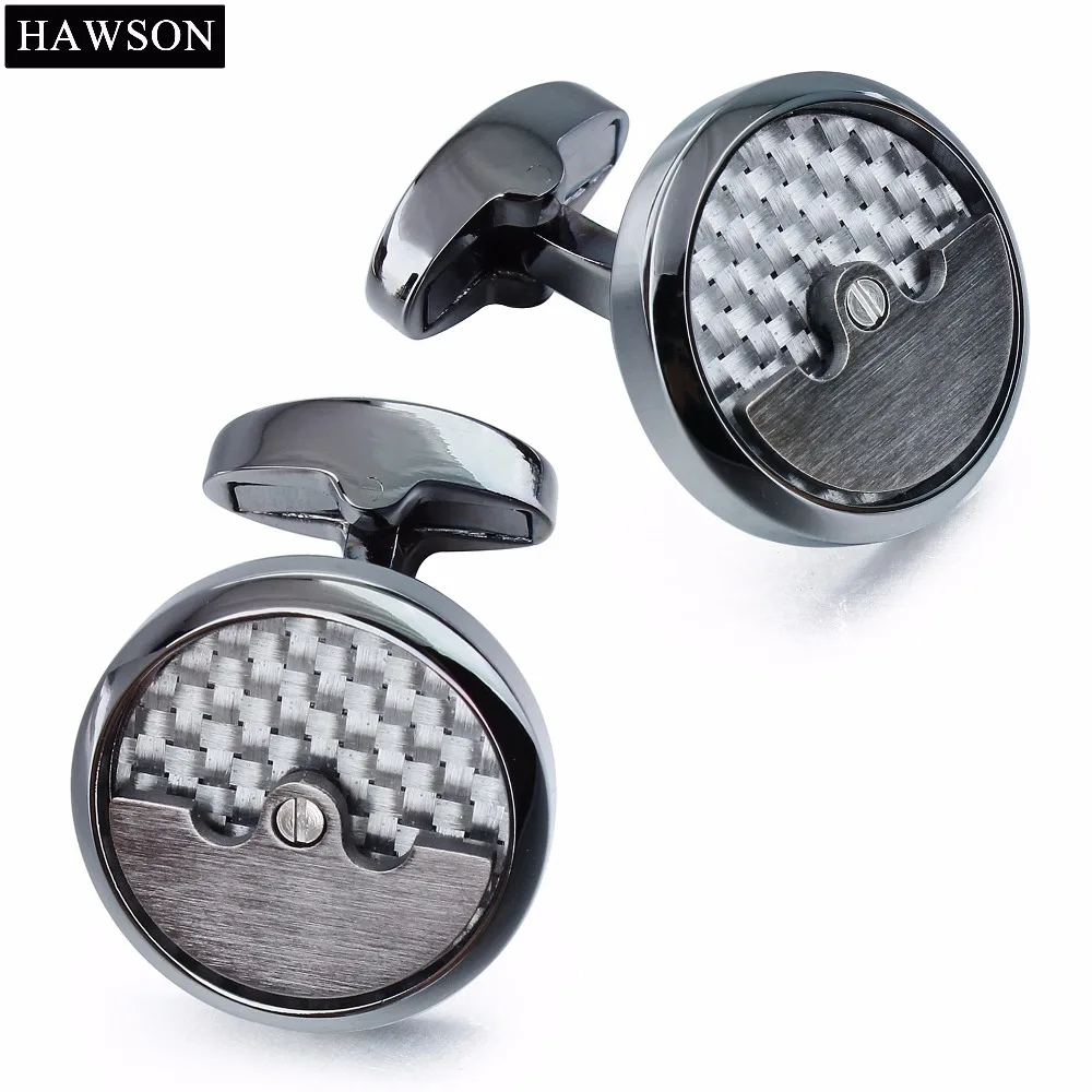 Classic Gunmetal Cufflinks Unique Wag Metal Accessory Cuff Links Carbon