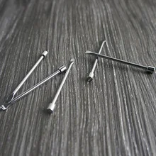 5 шт. высокое качество серебро из нержавеющей стали Bho масло и воск Dab инструменты и FDA изгибающие инструменты, 56 мм Dabs