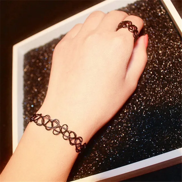 Handmade Vintage Stretch Tattoo Lace Choker Necklace For Women Gothic Punk  Elastic Cross Pendant Gothic Jewelry From Commo_dpp, $0.43