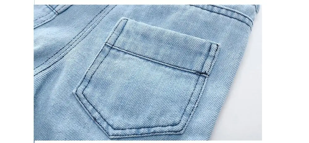 YWPENGCAI/шорты для мальчиков от 2 до 8 лет рваные потертые джинсовые шорты с потертостями летние короткие джинсы светло-голубые шорты для малышей