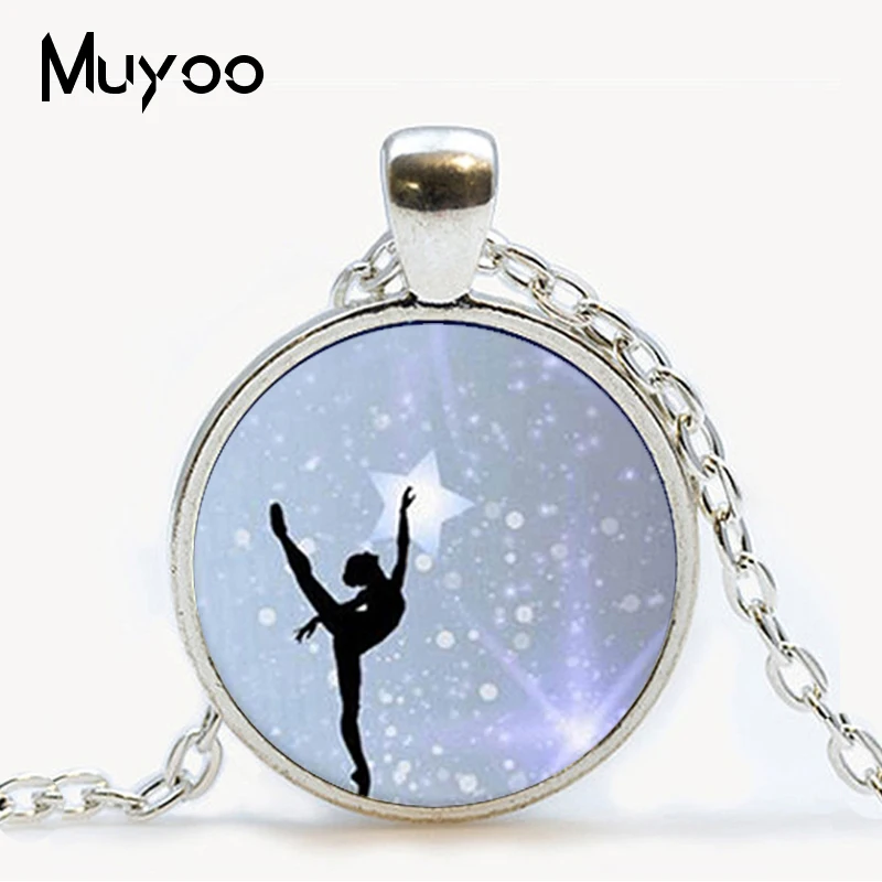 Оптовая продажа художественная стеклянная подвеска Dance кулон балерина в виде
