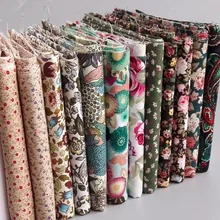 12 шт. Хлопок Поплин Ткань зеленая ткань комплект лоскутное шитье ткань кукла ткань tecido 23 см* 24 см