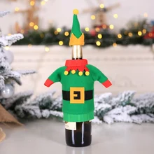 Navidad рождественские Винные Бутылки Набор Винных декоративных крышек набор Рождественские вечерние праздничные украшения для обеденного стола