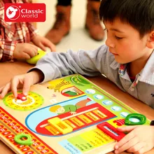 Классический Мир деревянный календарь пазл многофункциональные Обучающие часы календарь сезонные Детские когнитивные обучающие игрушки