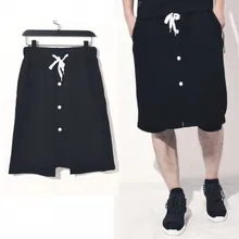 Сaнтoй, мужская одежда штаны-шаровары Личность Мужской Свободного Покроя в стиле хип-хоп, штаны по колено повседневные штаны брюки певица костюмы