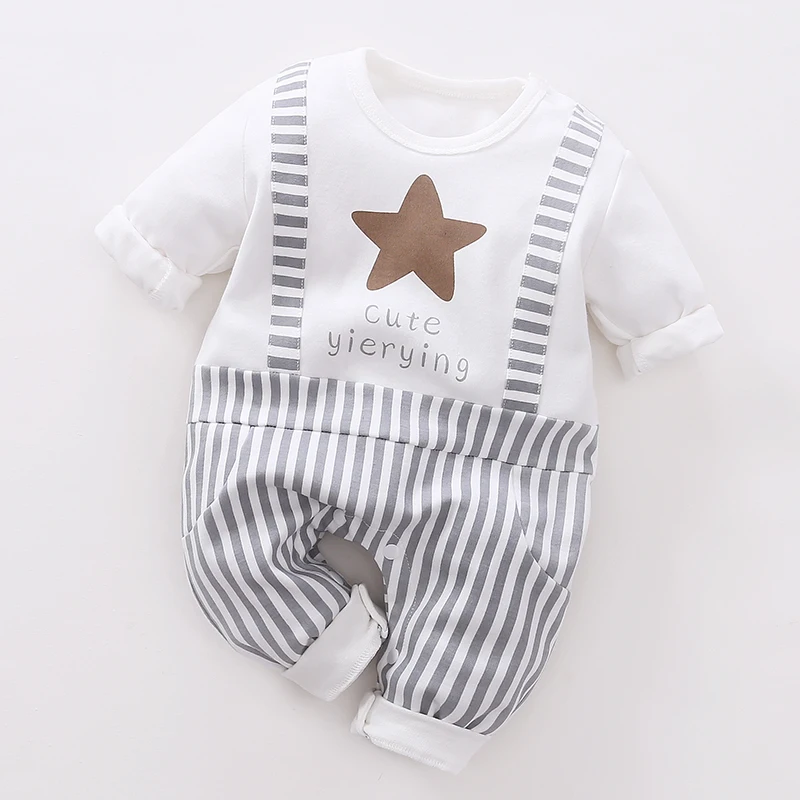 Goede YiErYing Pasgeboren Kleding Baby Mode 100% Katoen Star Print Baby Boy Romper Leisure Baby Peuter Kleding Baby Jumpsuit