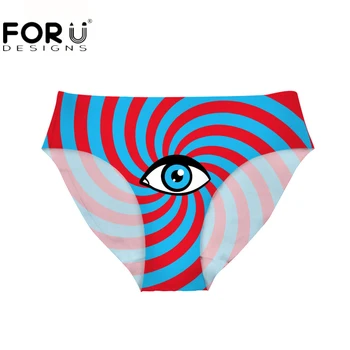 

FORUDESIGNS Women Panties Cotton Seamless Sexy Calcinha Bragas Mujer Culotte Femme 3D Stripe Eyes Women's Briefs Panty Underwear