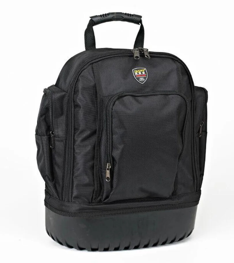 

Large Size Multifunctional Waterproof Electrician Large Capacity Backpack Tool Bag Black