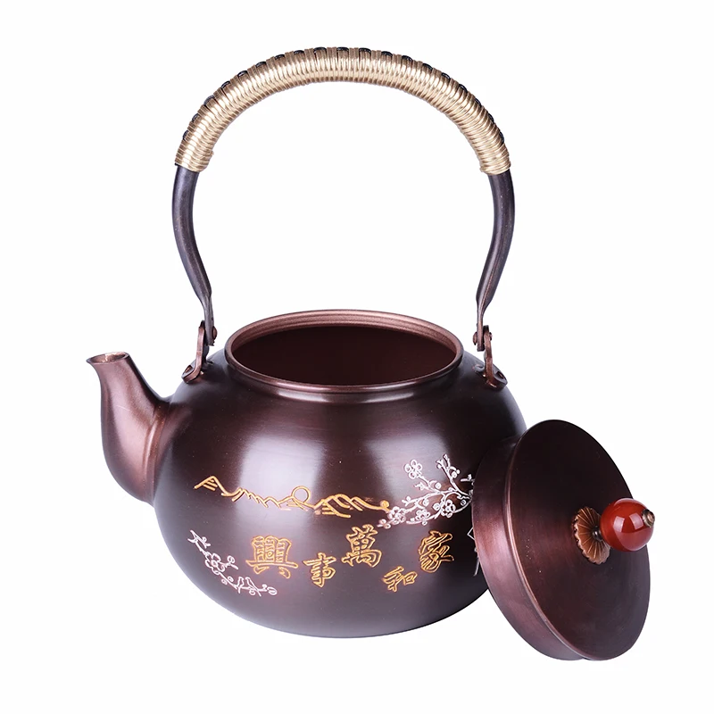 

1.5L Chinese Green Tea Pot Copper Drinking Kettle China Teapot For Puer Tea Oolong Tea Handmade Kettle Pot for Boiling Water