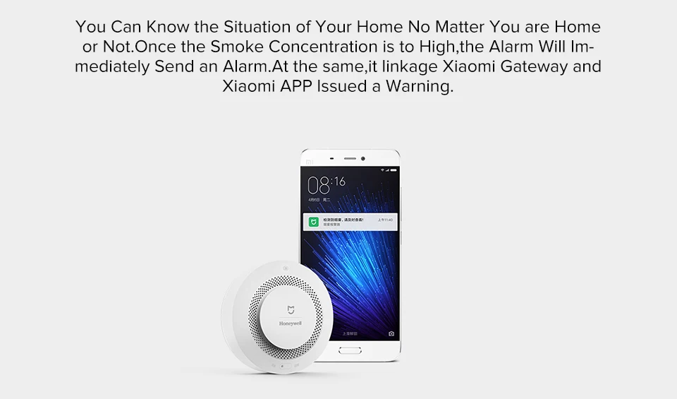 Xiaomi Mijia Honeywell детектор пожарной сигнализации Приложение датчик дистанционного управления монитор система безопасности для дома и офиса