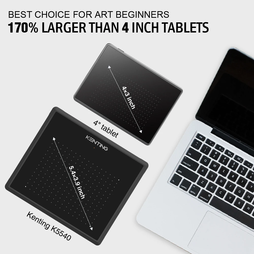 Koop 5 Inch Digitale Grafische Tekening Tablet Kenting K5540 4096 Niveaus Micro Usb Pen Tabletten Osu Handtekening Pad Voor Windows Macos