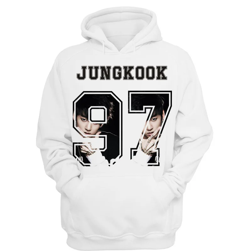 Jungkook Kpop/бесплатная доставка Новинка весны 2018 года Толстовки с капюшоном Женские