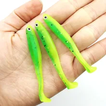 Hot selling Wobblers Jig Fishing Lure Soft Worm lures 2.2g 7cm Jerkbait Fish Ocean Rock 3 pcs / lot Free Shipping YE-260