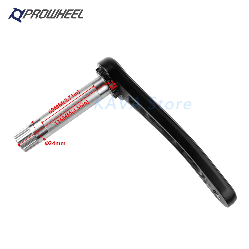 

PROWHEEL MTB Bike Crankset Aluminum Alloy With Bottom Mountain Bicycle Crankset 8/9/10/11/12 Speed 170/175mm Compatible SRAM