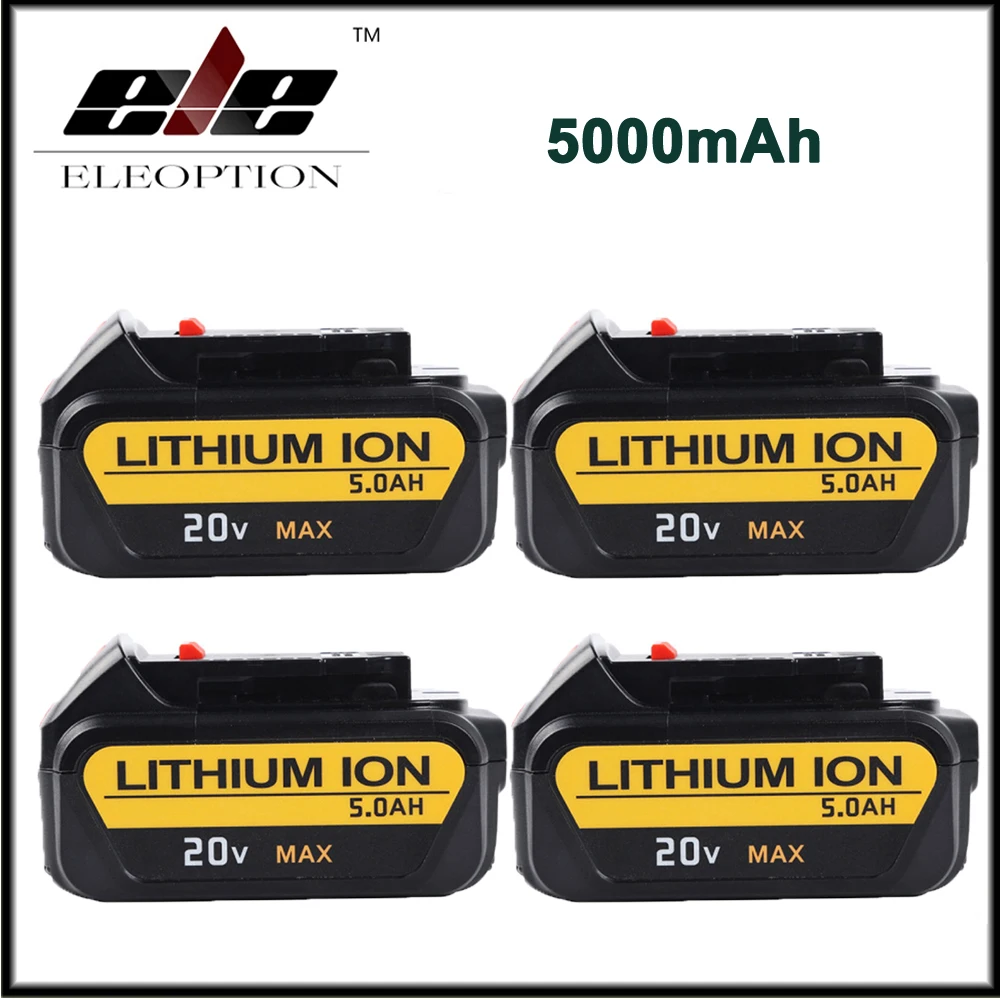 

4x 20V 5000mAh Li-ion For Replacement Battery for DCB200 DCB181 DCB182 DCB201 DCB204-2 DCD740