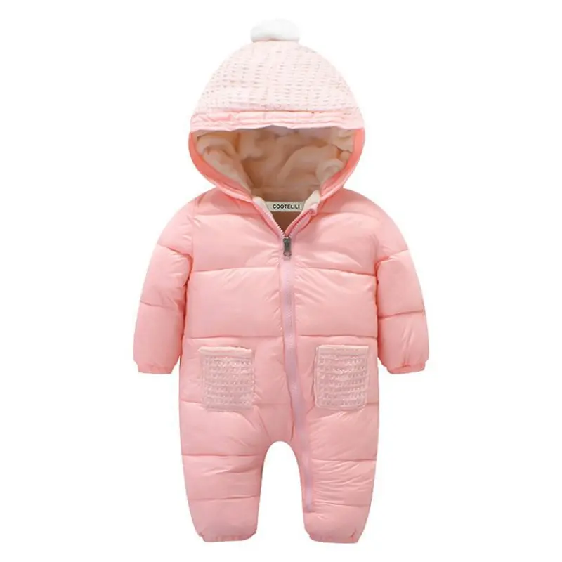 COOTELILI  80-120cm Winter Warm Infant Clothing Newborn Girls Boys  Baby Romper Jumpsuit Long Sleeve Casual Outerwear  (2)