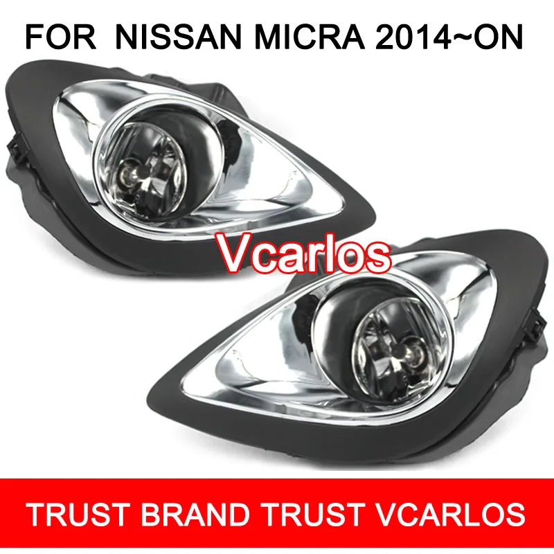 Галогенная противотуманная фара eOsuns для NISSAN Micra MARCH 2014 ~ ON высококачественный
