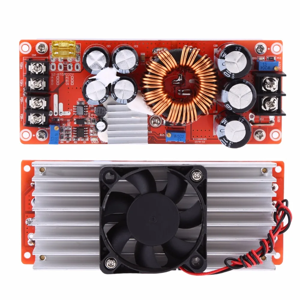 Skup 1500W DC DC Step up Boost Converter 10 60V do 12 90V 30A prąd stały moduł zasilający LED sterownik napięcie konwerter zasilania
