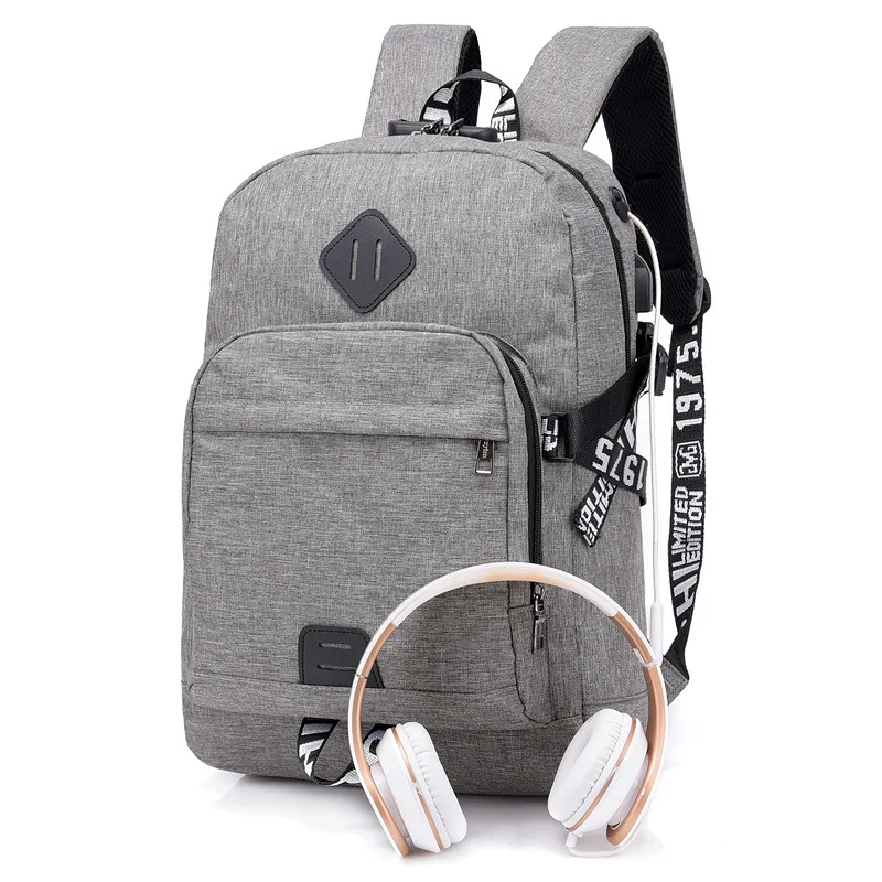 

Waterproof backpacks teenager Anti-theft Men's backpack USB socket student 15.6 inch laptop schoolbags Business travel mochila