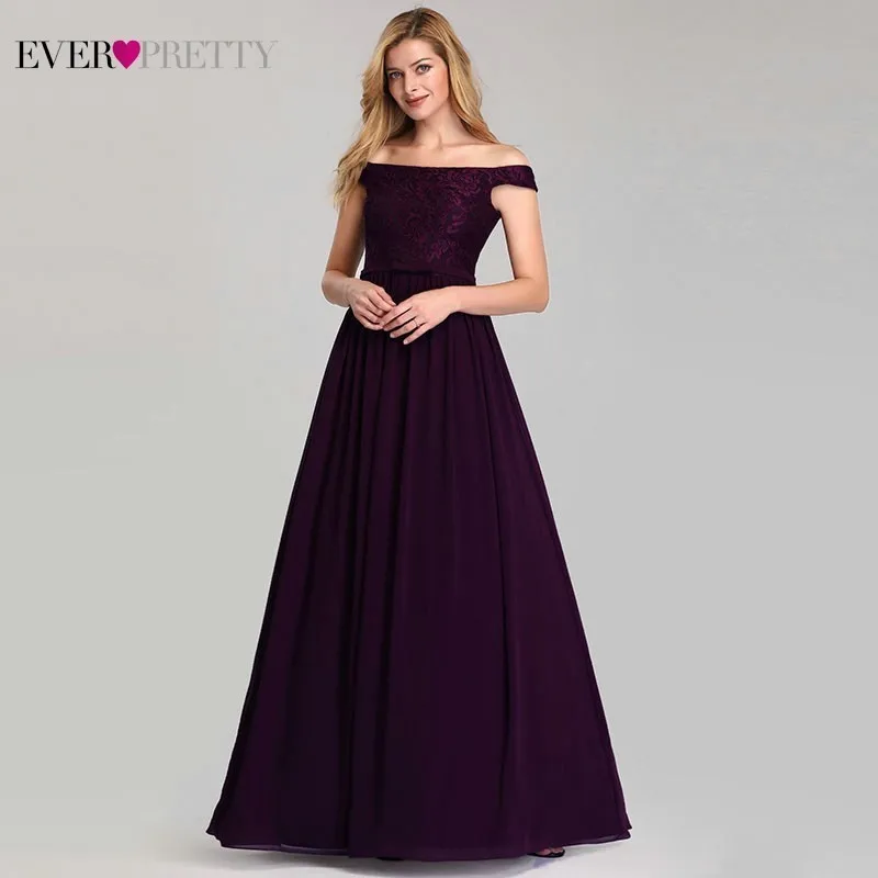 

Elegant Embroidery Prom Dresses Long Ever Pretty A-Line Off The Shoulder Sexy Lace Formal Party Gowns Vestidos De Gala 2019