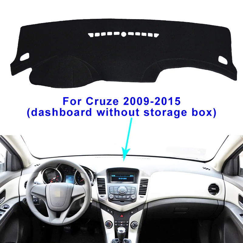 Подходит для Chevrolet CRUZE 2009 2010 2011 2012 2013 приборной панели крышки Dashmat Коврик Анти-УФ козырек от солнца инструмент ковры - Название цвета: Type2Without Storage