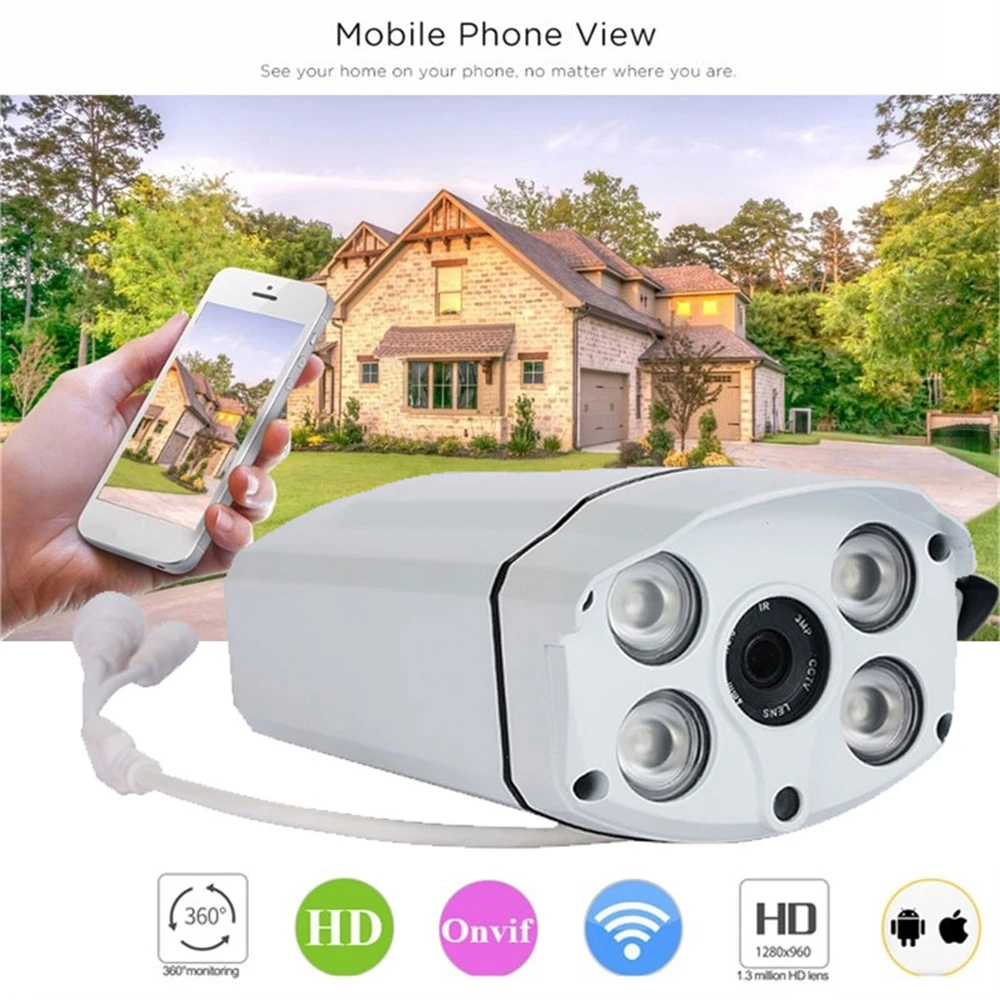 

Giantree 1.3MP HD 960P Surveillance Camera Infrared IR Motion Detection Security Cam Night Vision WIFI IP CCTV Camcorder