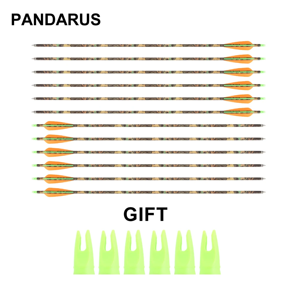 PANDARUS вытачки 6/12/24 шт. 30 &quotстрельба из лука Алюминий стрелка сменными Камуфляжный