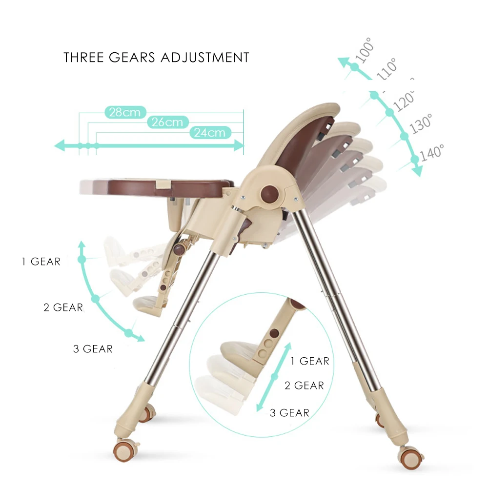 Регулируемый стульчик для кормления детский складной стул складное детское сиденье Грудное вскармливание Детское обеденное кресло