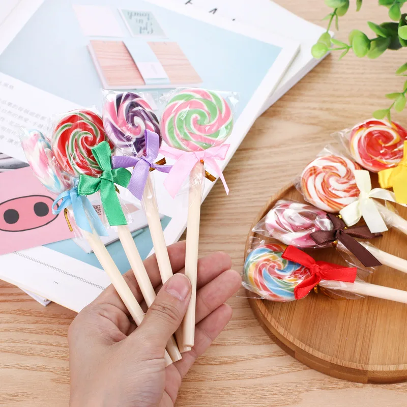 

Cute Lollipop Shape Ballpoint Pen Black Ink School Supplies Kawaii Office Accessories Pens For Writing Stationery