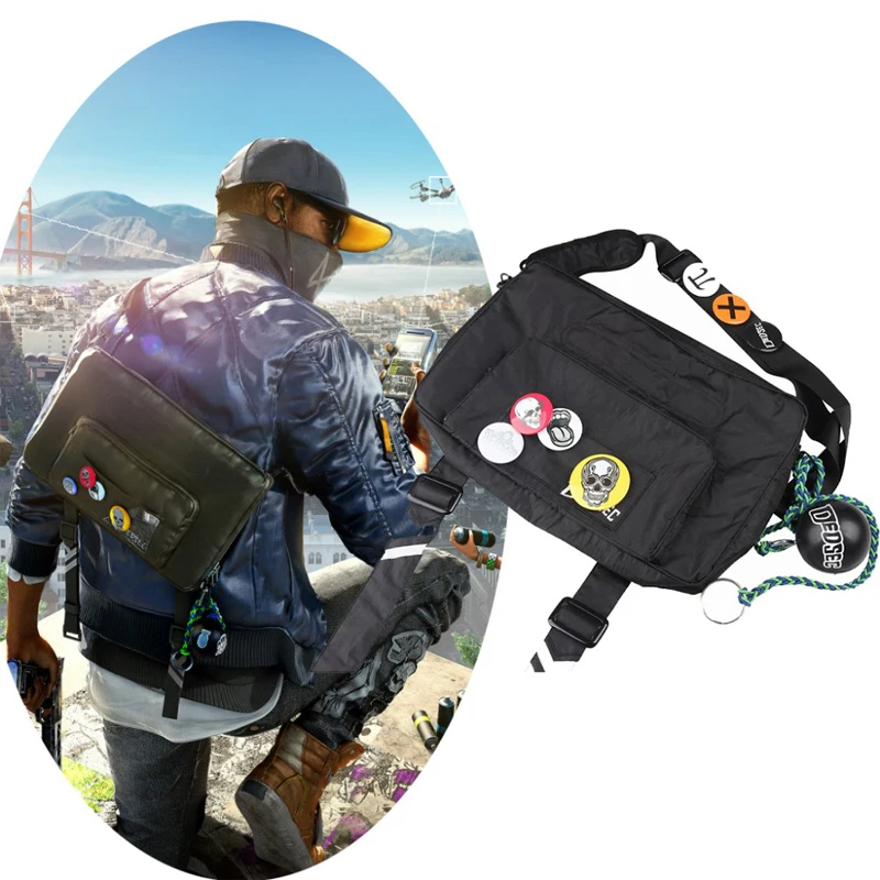 

Game Watch Dogs 2 Marcus Holloway Cosplay Bag Adult Unisex Watch Dog Cosplay Costume Accessories