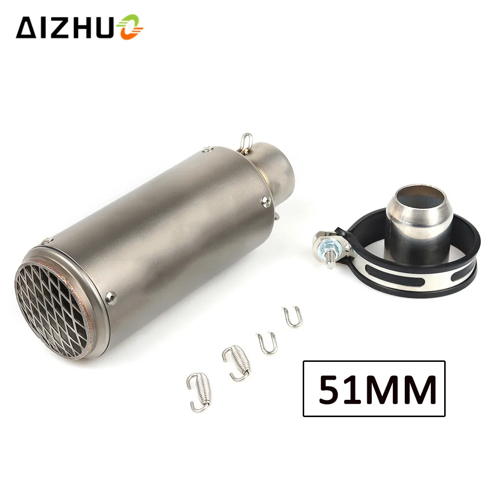 51mm 61mm Motorcycle Universal Exhaust Muffler Pipe Escape Exhaust Muffler Carbon Fiber for kawasaki ktm bmw ducati honda suzuki