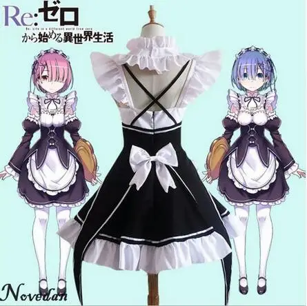 Ram/Rem Косплей Re:zero Kara Hajimeru Isekai Seikatsu Re Life In a Different World Kawaii Sisters костюм горничной платье