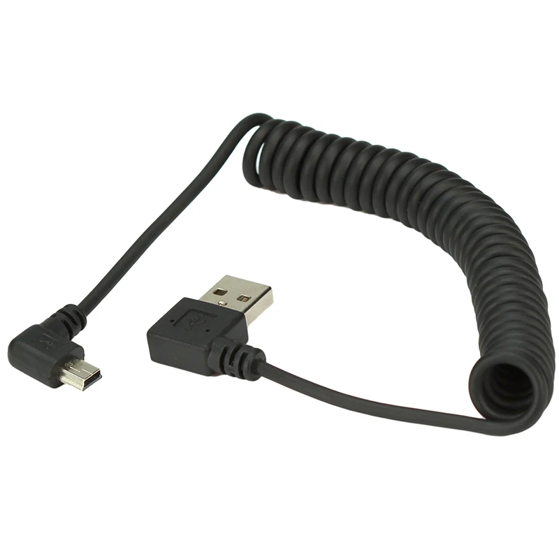 40 см USB 2,0 папа-мини-usb 2,0 папа 90 градусов выдвижной кабель для зарядки и передачи данных