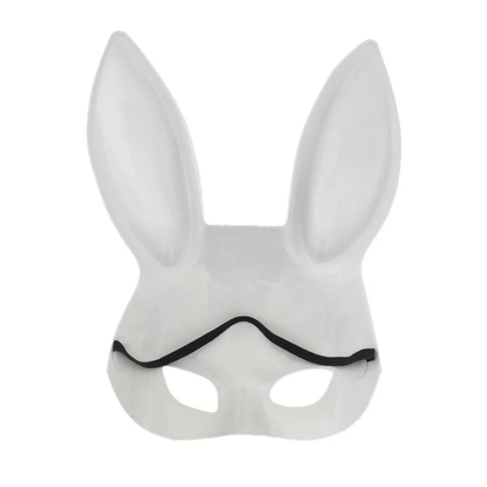 Hot Women Girl Sexy Rabbit Ears Mask Cute Bunny Long Ears Bondage Mask Halloween Masquerade Party KTV Cosplay Costume Props  (1)