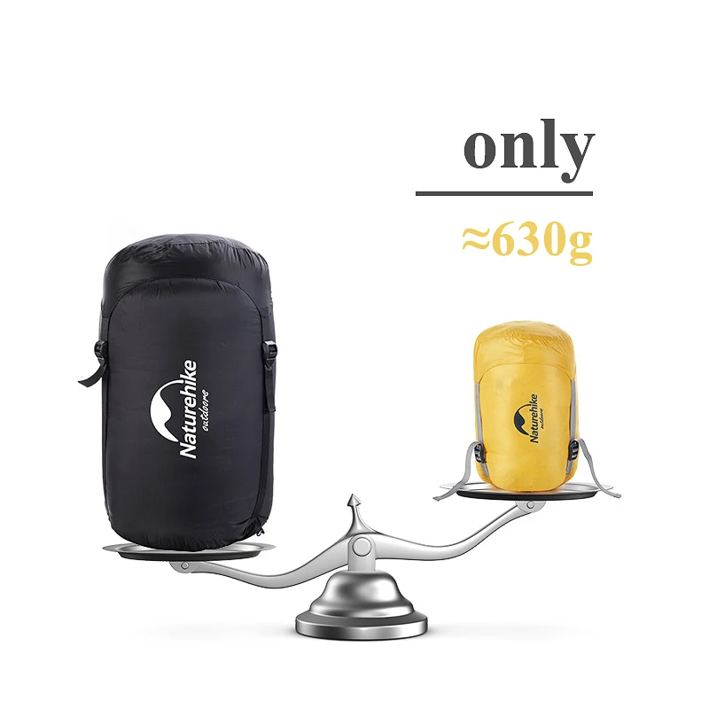 Новинка ультралегкий уличный спальный мешок Naturehike CW300 из белого гусиного пуха