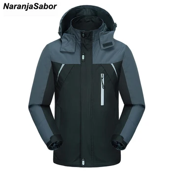 

NaranjaSabor 2020 Spring Men's Jackets Casual Hooded Mens Windbreaker Windproof Waterproof Outwear Coats Men Brand Clothing N405