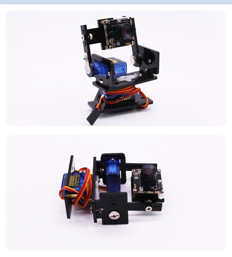 Интеллектуальный автомобиль робот камера PTZ два DOF руль Wi Fi Бесплатный привод Openwrt для Raspberry pi 3B+/3B/2B