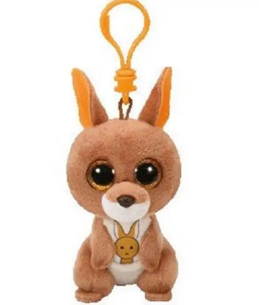 

Ty Beanie Boos Big Eyes Plush kangaroo Keychain Toy Doll 4" 10cm