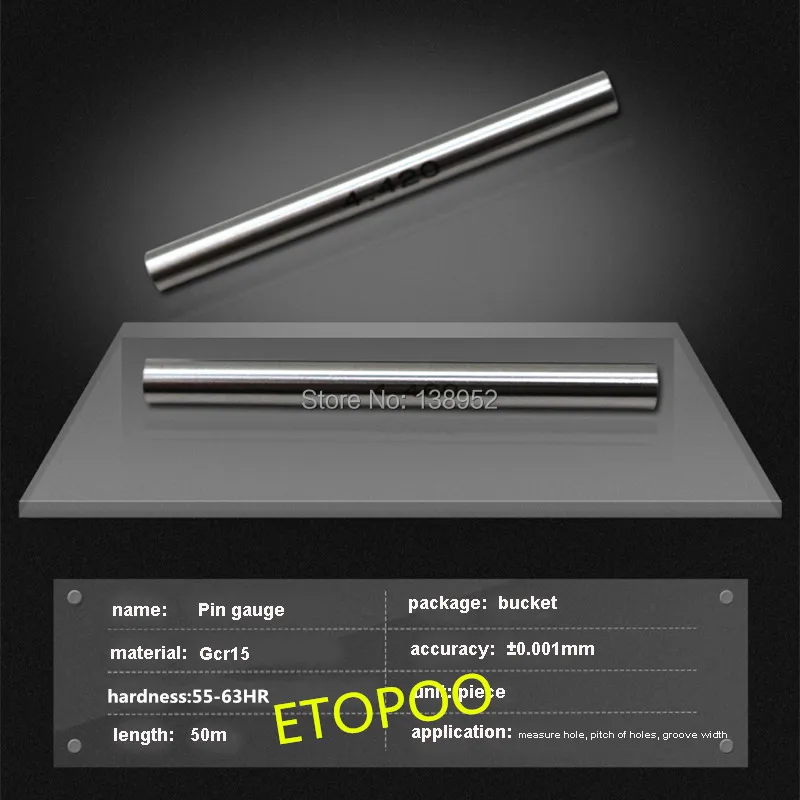 size pin gauge (4) 