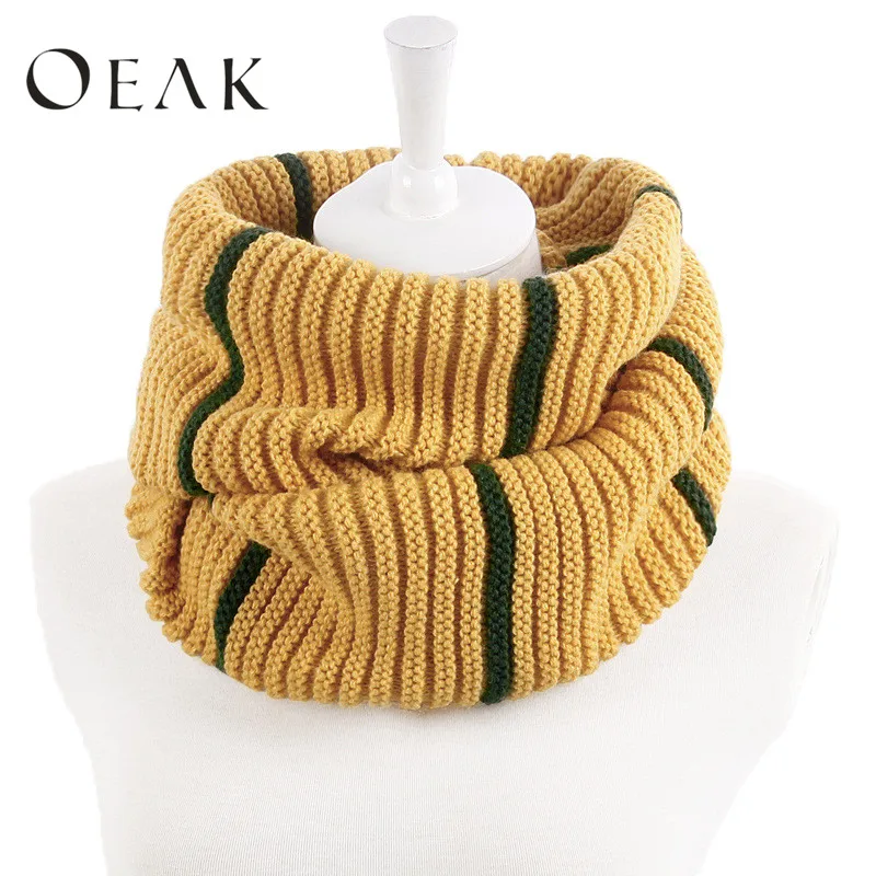 Oeak Осенне-зимняя обувь мода модный шарф обувь для мужчин и женщин студентов пары дикий теплый полосатый шерстяной воротник комплект