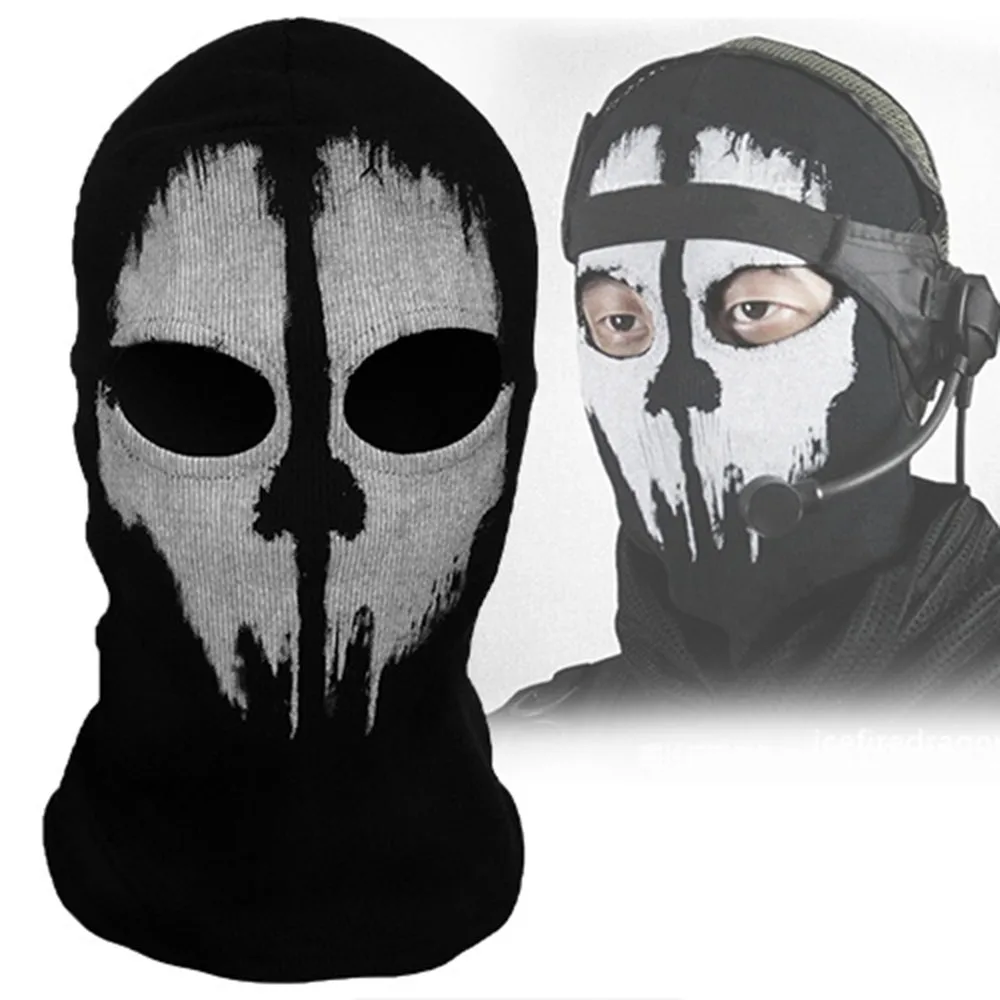 Хэллоуин призрак черепа мотоцикла Призрак Маска для велоспорта анфас маска для игры, косплея защиты