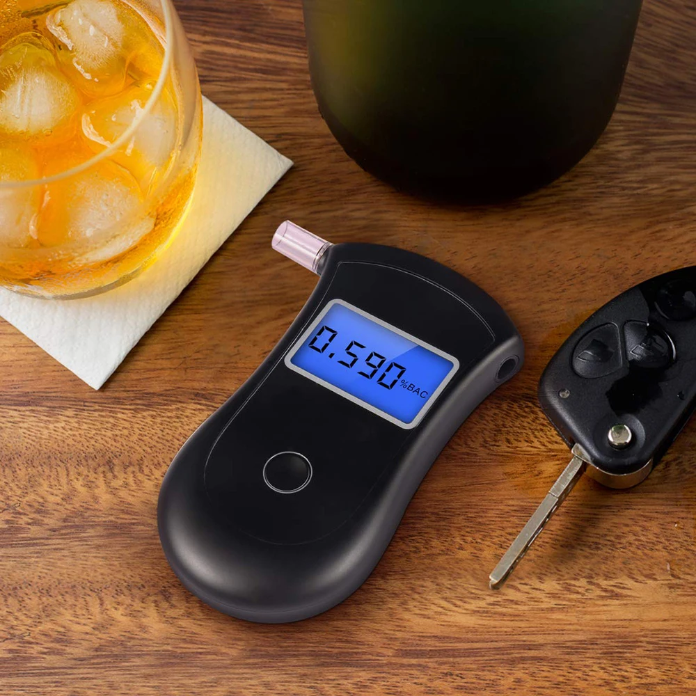 

Digital Alcoholometer Breathalyzer Alcohol Tester Professional Alcohol Detection Device With Alarm Sounds 3 Test Unit LCD Screen